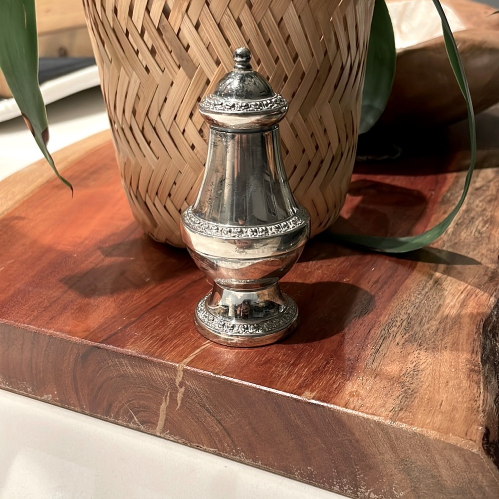 Antique Silver Salt Shaker.